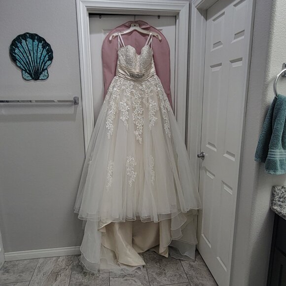 New Private collection Ivory wedding dress size 10 - Picture 1 of 14
